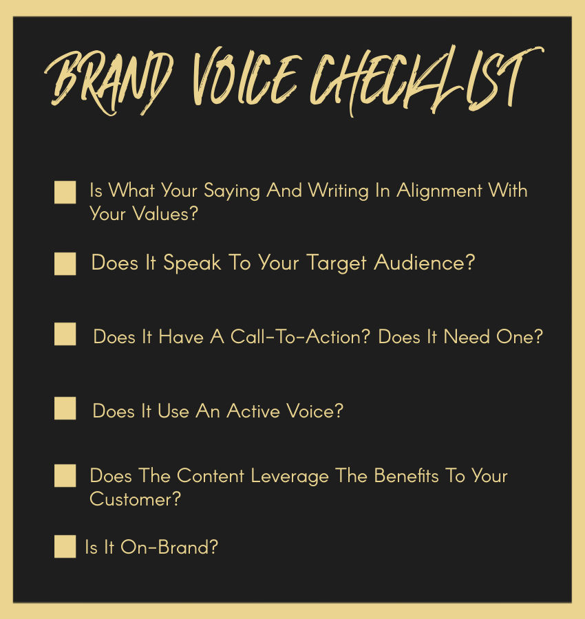 Brand Voice Checklist - BYOBrand Podcast Branded Element