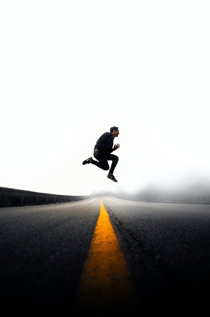 Nike Shoes Man Jumping - Finding Brand Purpose - BYOBrand Podcast - Branding Foundation